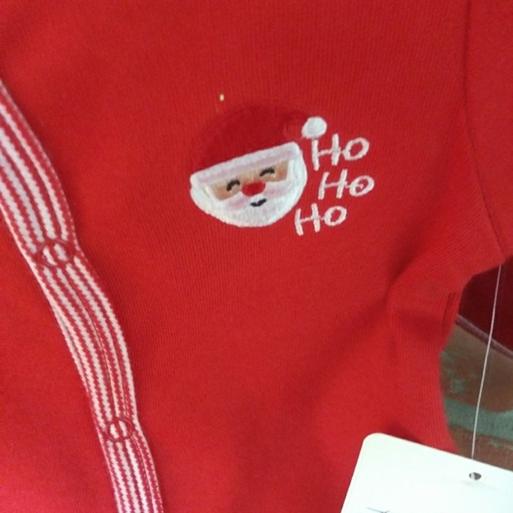 Starting Out NB Romper Christmas Unisex Red Santa Logo adorable Holiday New